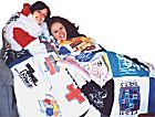 Daughters with T-Shirt Quilts Daughters with T-Shirt Quilts